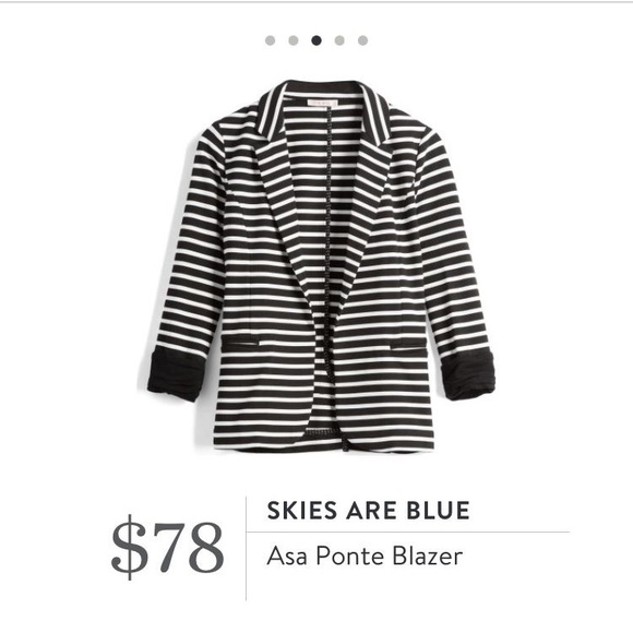 Skies Are Blue Jackets & Blazers - Stitch Fix Soft Striped Blazer Sz. M NWT